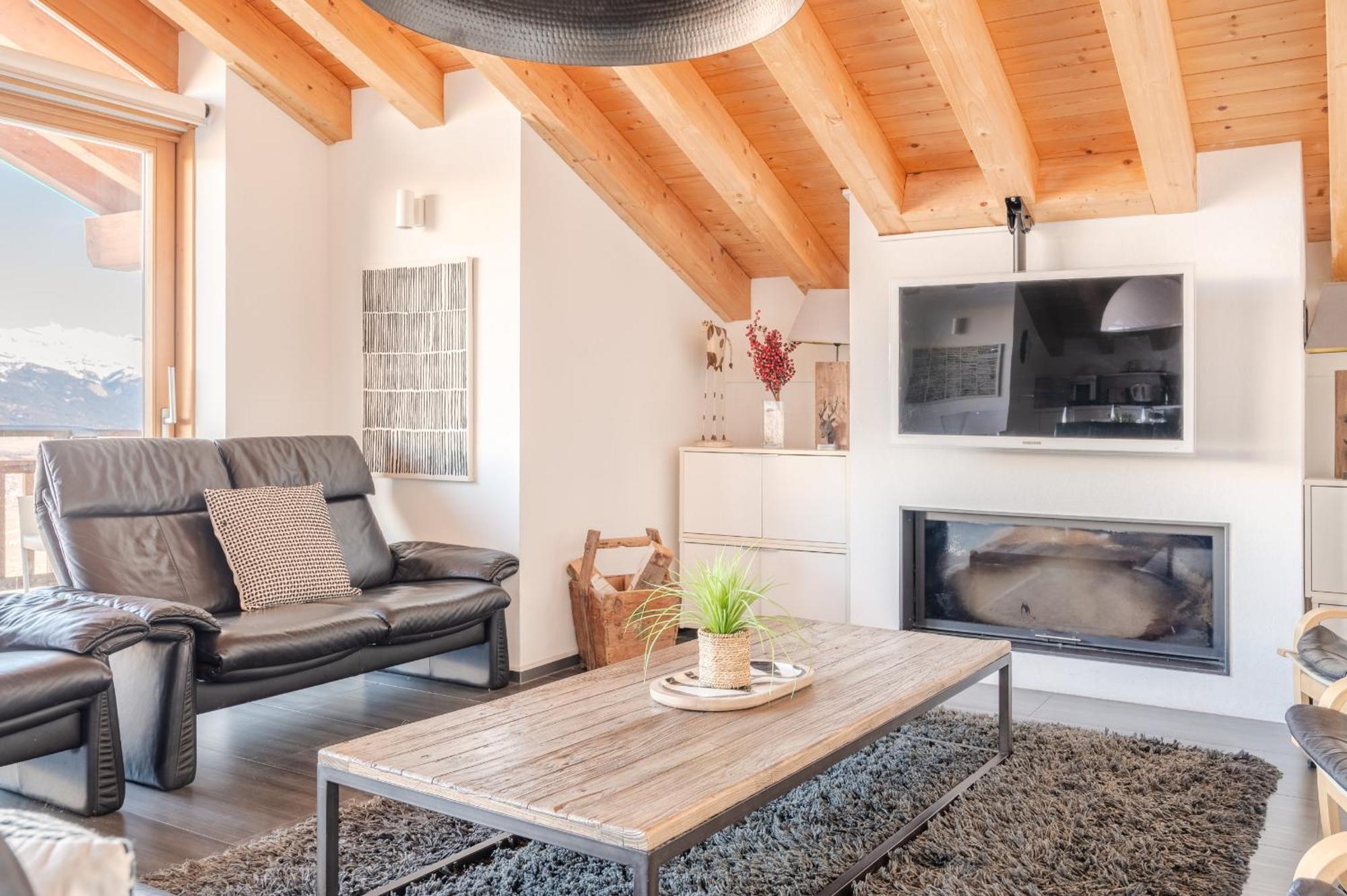 Ski Paradise MOUNTAIN&LUXE apartments Veysonnaz Bagian luar foto