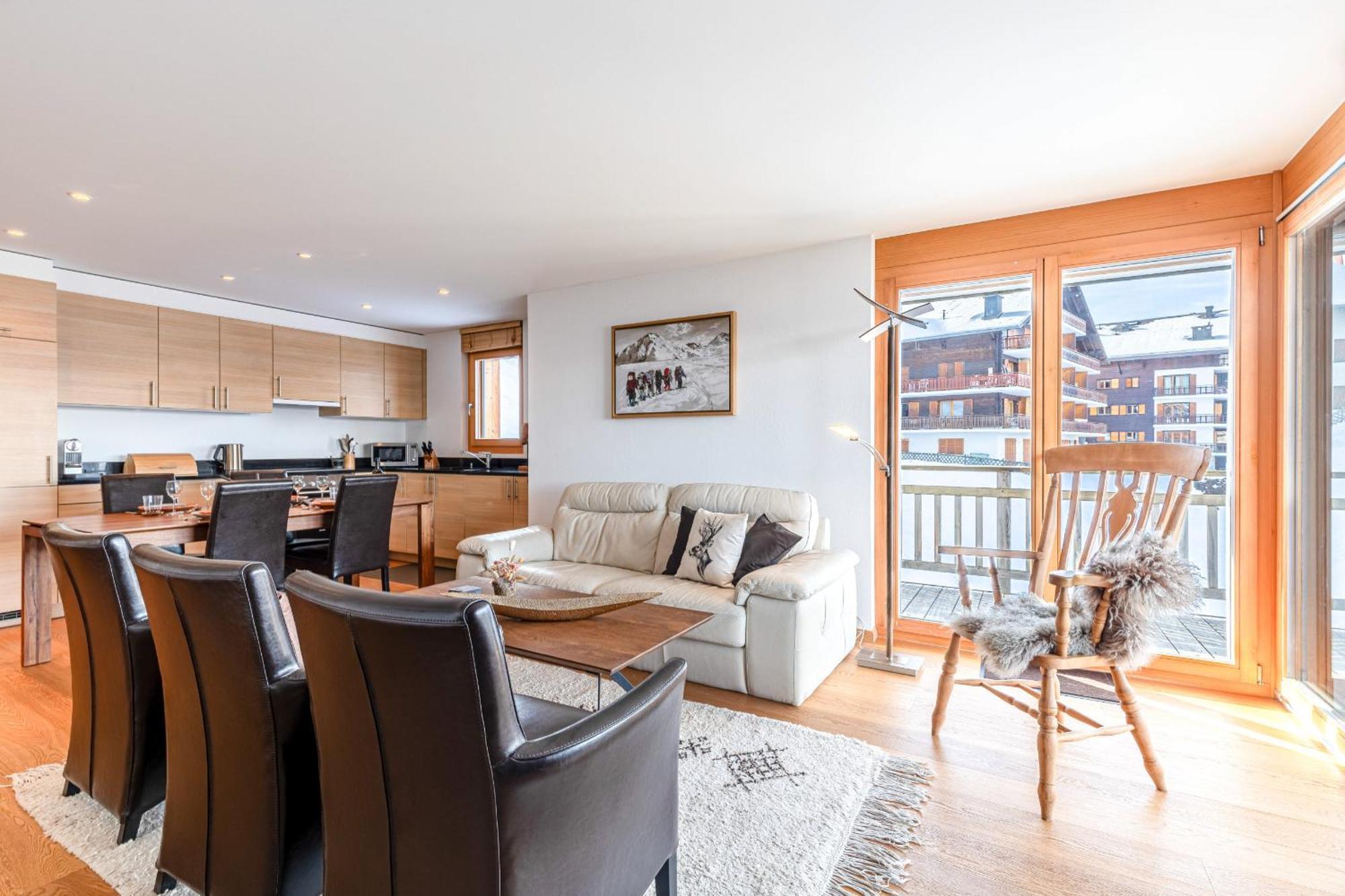 Ski Paradise MOUNTAIN&LUXE apartments Veysonnaz Bagian luar foto